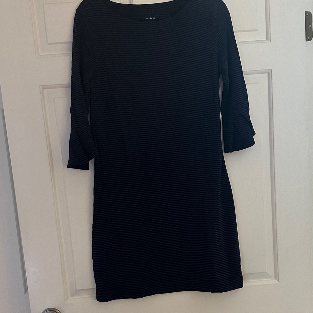 Three Dots Black Long Sleeve Dress